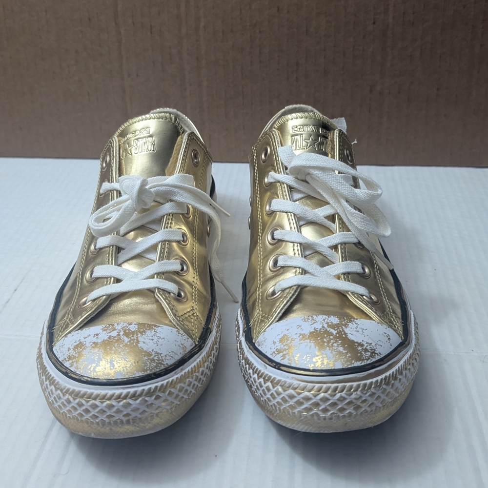 Converse All Star Women's Sneakers Size 10 Synthetic Gold - Picture 2 of 10